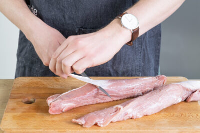 Schweinefilet parieren