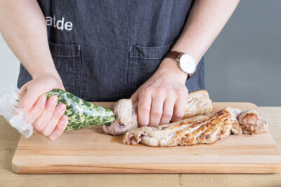 Schweinefilet füllen