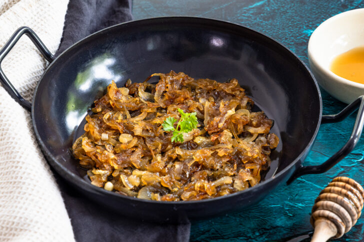 karamellisierte Zwiebeln für Burger