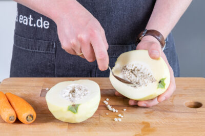 Papaya entkernen