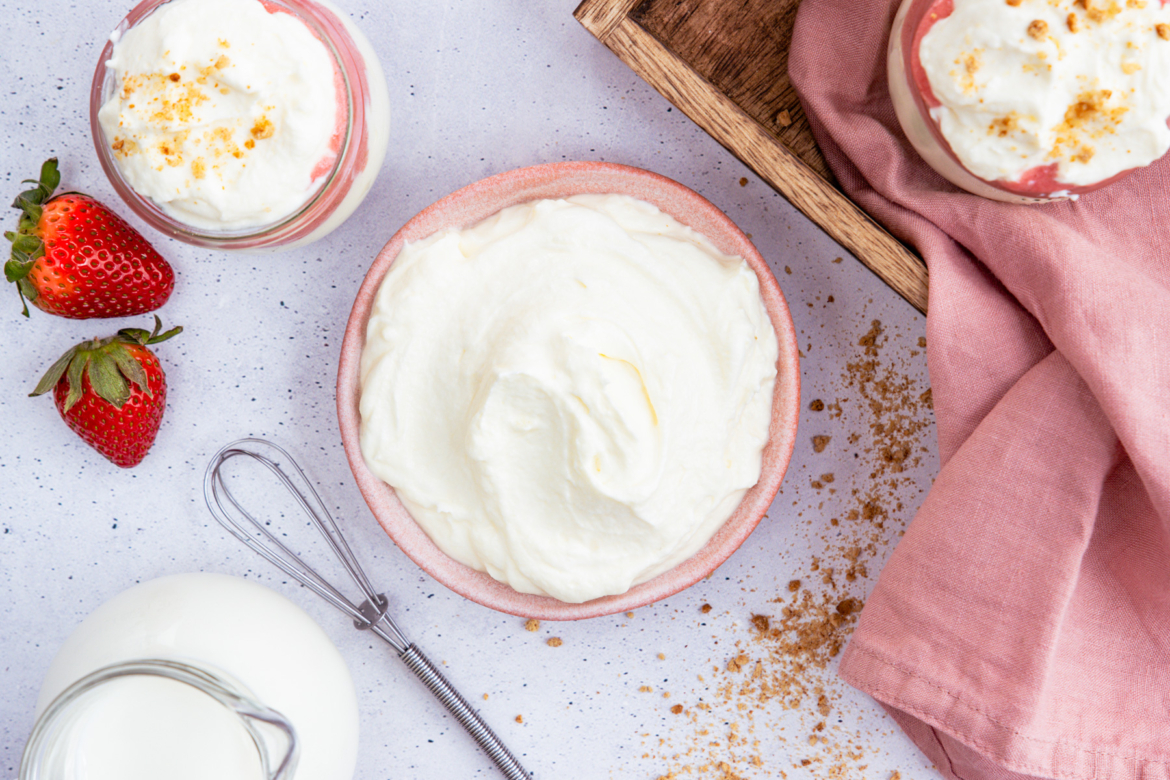 Quark-Sahne-Creme ohne Gelatine