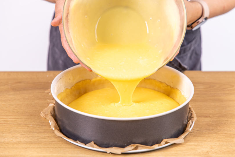 Pudding auf den Boden geben
