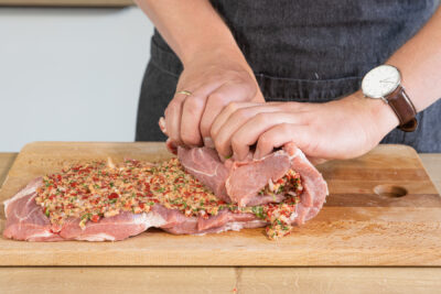 Braten aufrollen