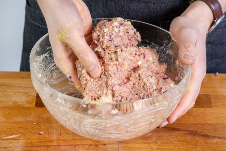vegetarische Masse kneten