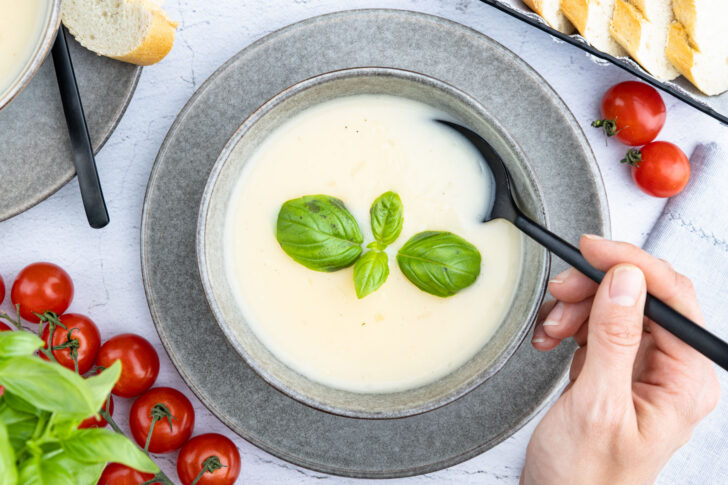 Weiße Tomatensuppe