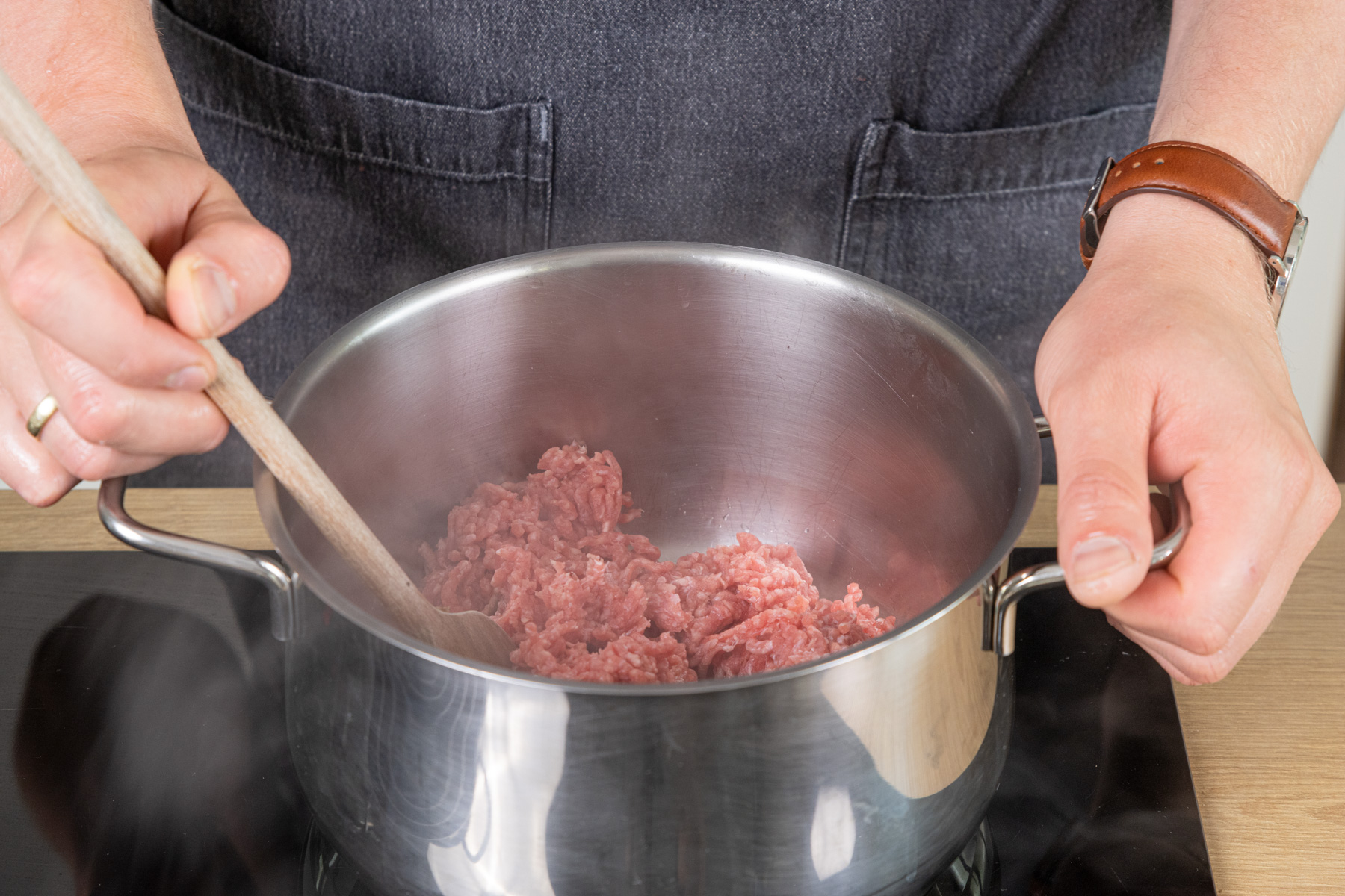 Hackfleisch anbraten