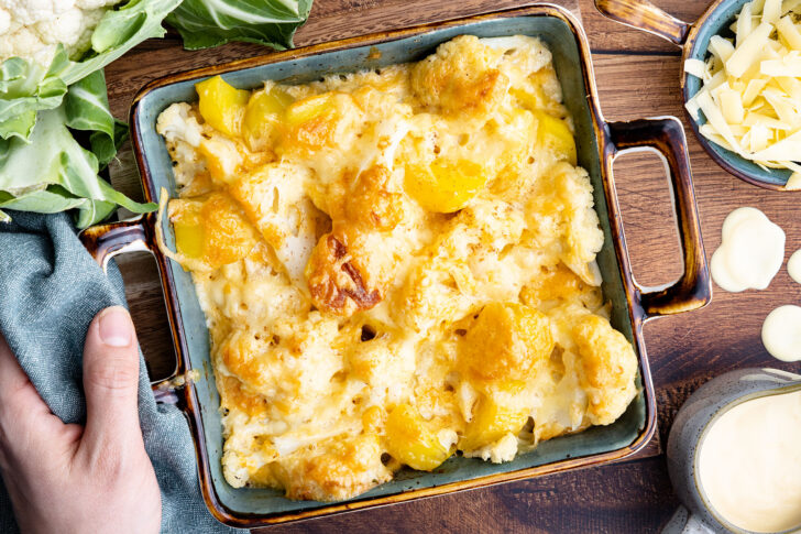 Blumenkohl-Sauce Hollandaise-Auflauf