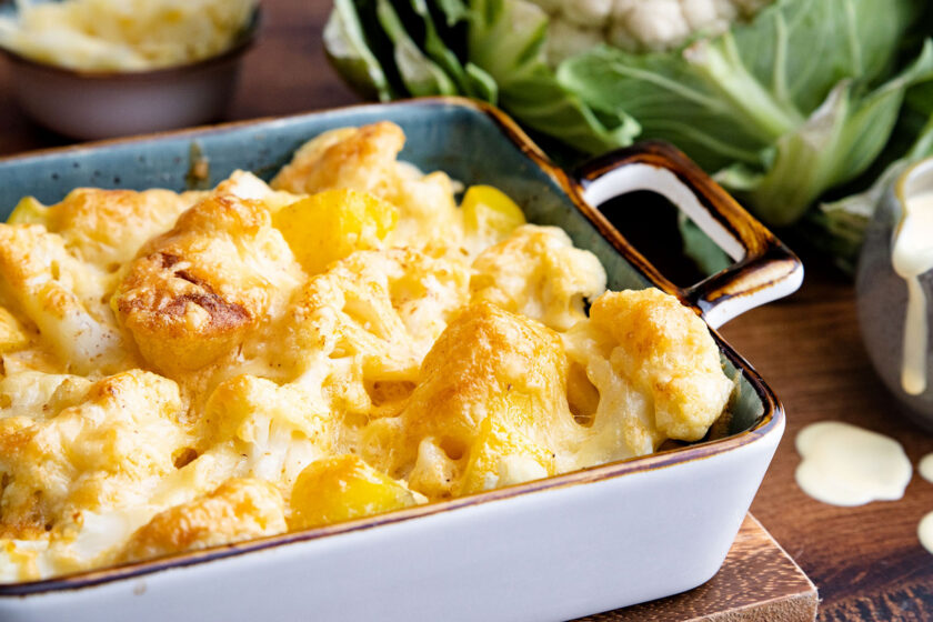 Blumenkohl-Sauce Hollandaise-Auflauf