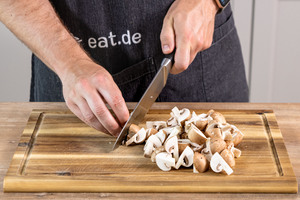 Champignons schneiden