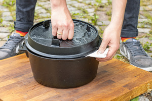Luft lassen zwischen Topf und Deckel