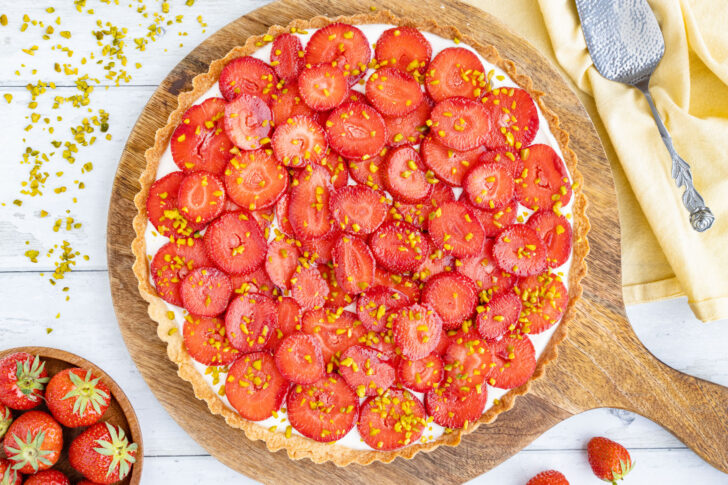 Erdbeerkuchen mit Quark