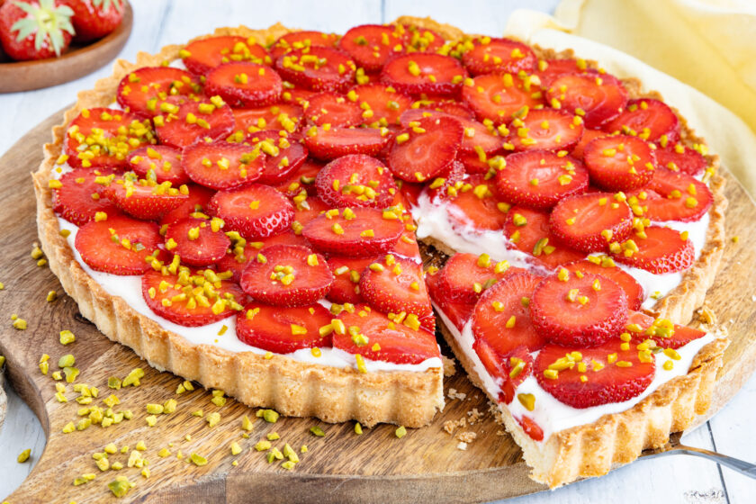 Erdbeerkuchen mit Quark