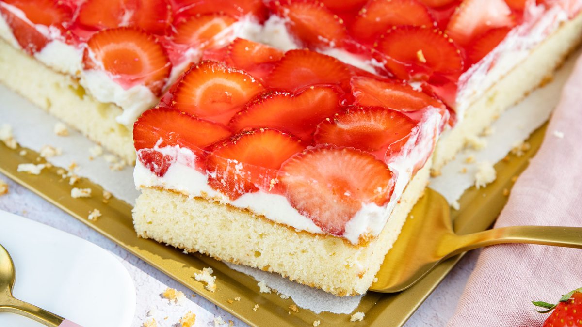 Erdbeerkuchen vom Blech