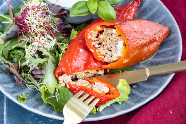 Gefüllte Spitzpaprika mit Hackfleisch