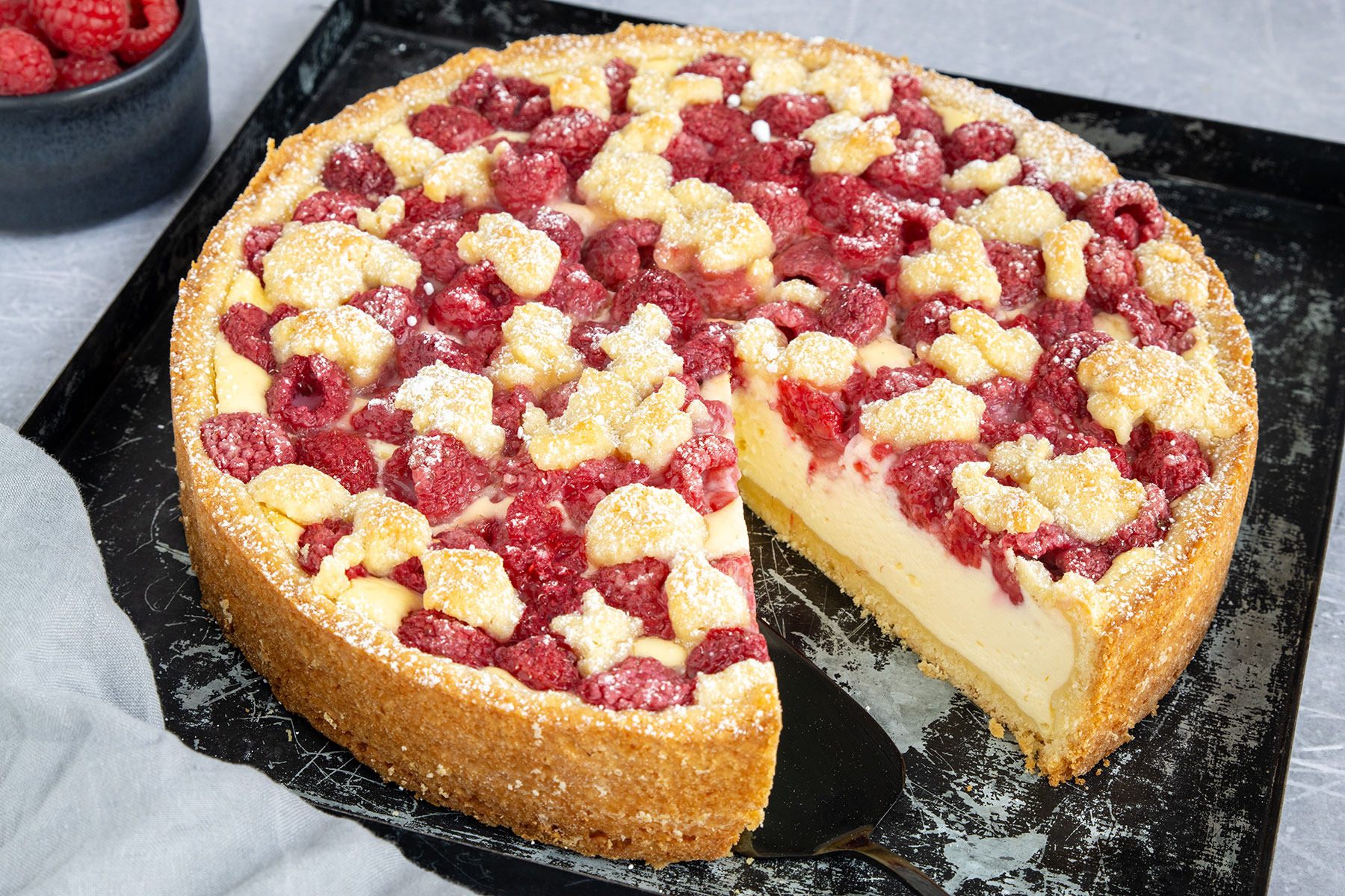 Himbeerkuchen mit Quark