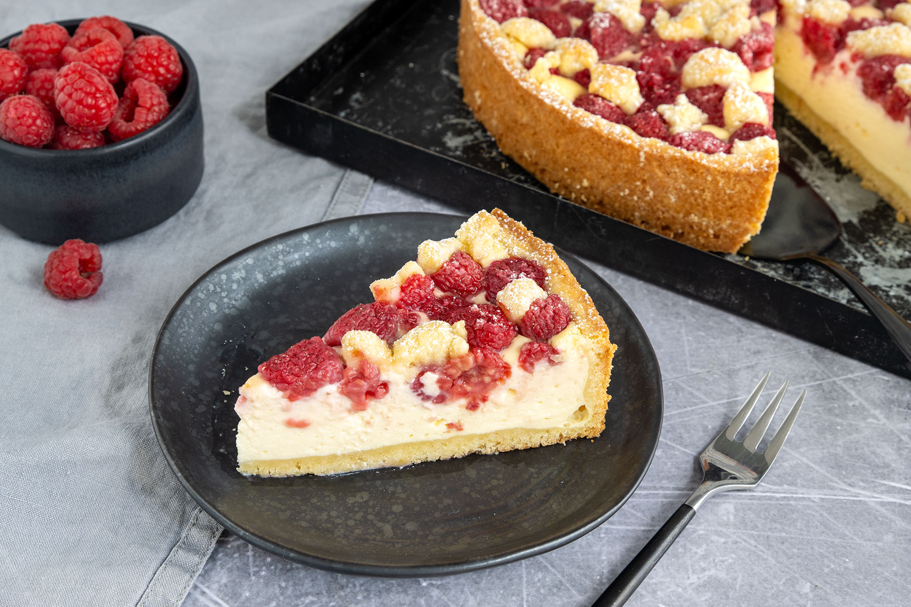 Himbeerkuchen mit Quark