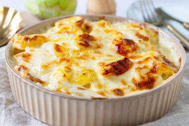 Kartoffel-Kohlrabi-Gratin