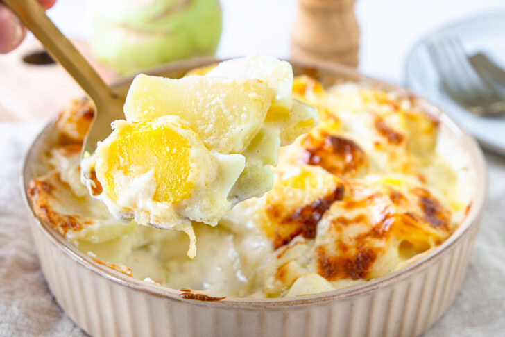 Kartoffel-Kohlrabi-Gratin