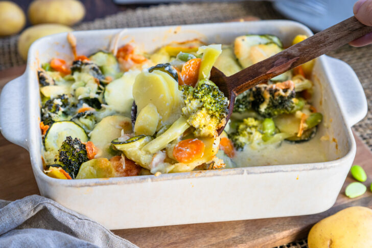 Kartoffelgratin mit Gemüse