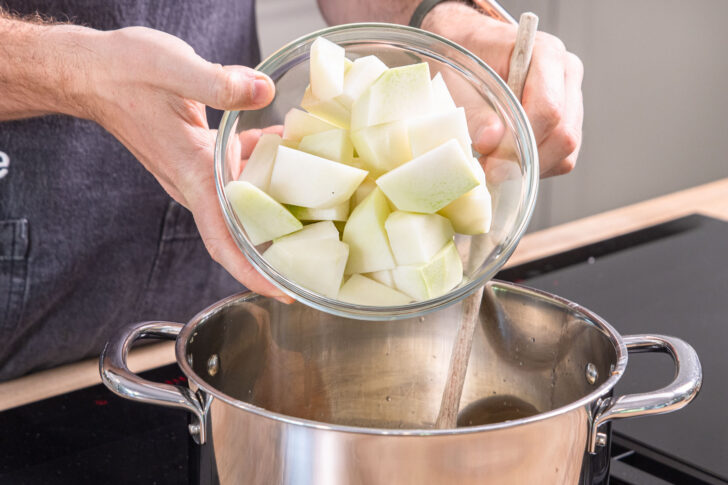 Kohlrabi dazugeben