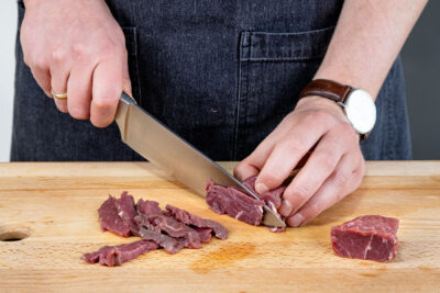 Rinderfilet schneiden