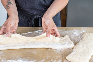 zwei Baguettes formen