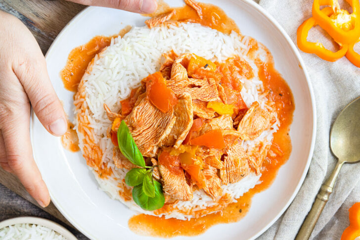 Paprika-Hähnchen-Geschnetzeltes aus dem Thermomix®