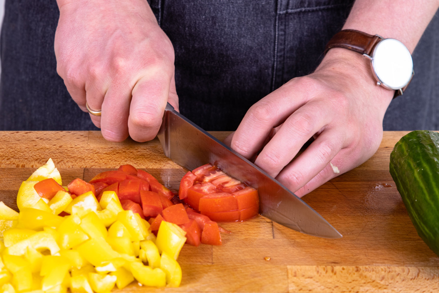 Salat mit Putenstreifen | Rezept