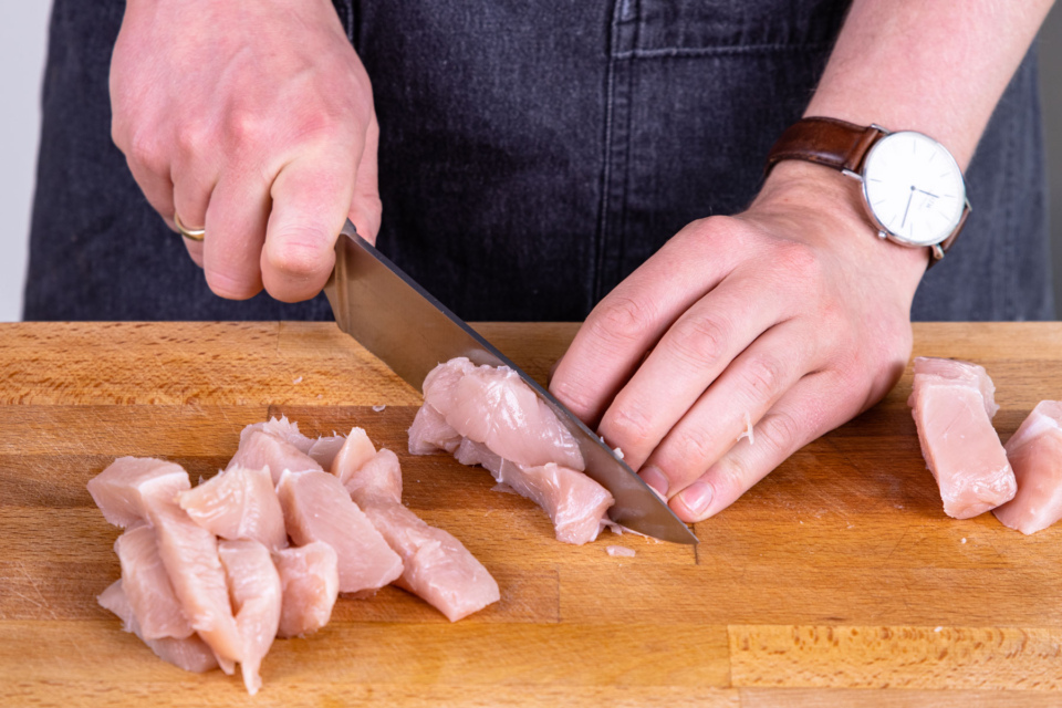 Salat mit Putenstreifen | Rezept