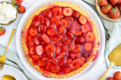 Schneller Erdbeerkuchen