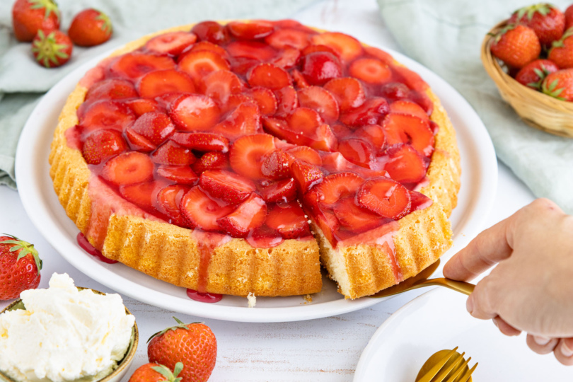 Schneller Erdbeerkuchen