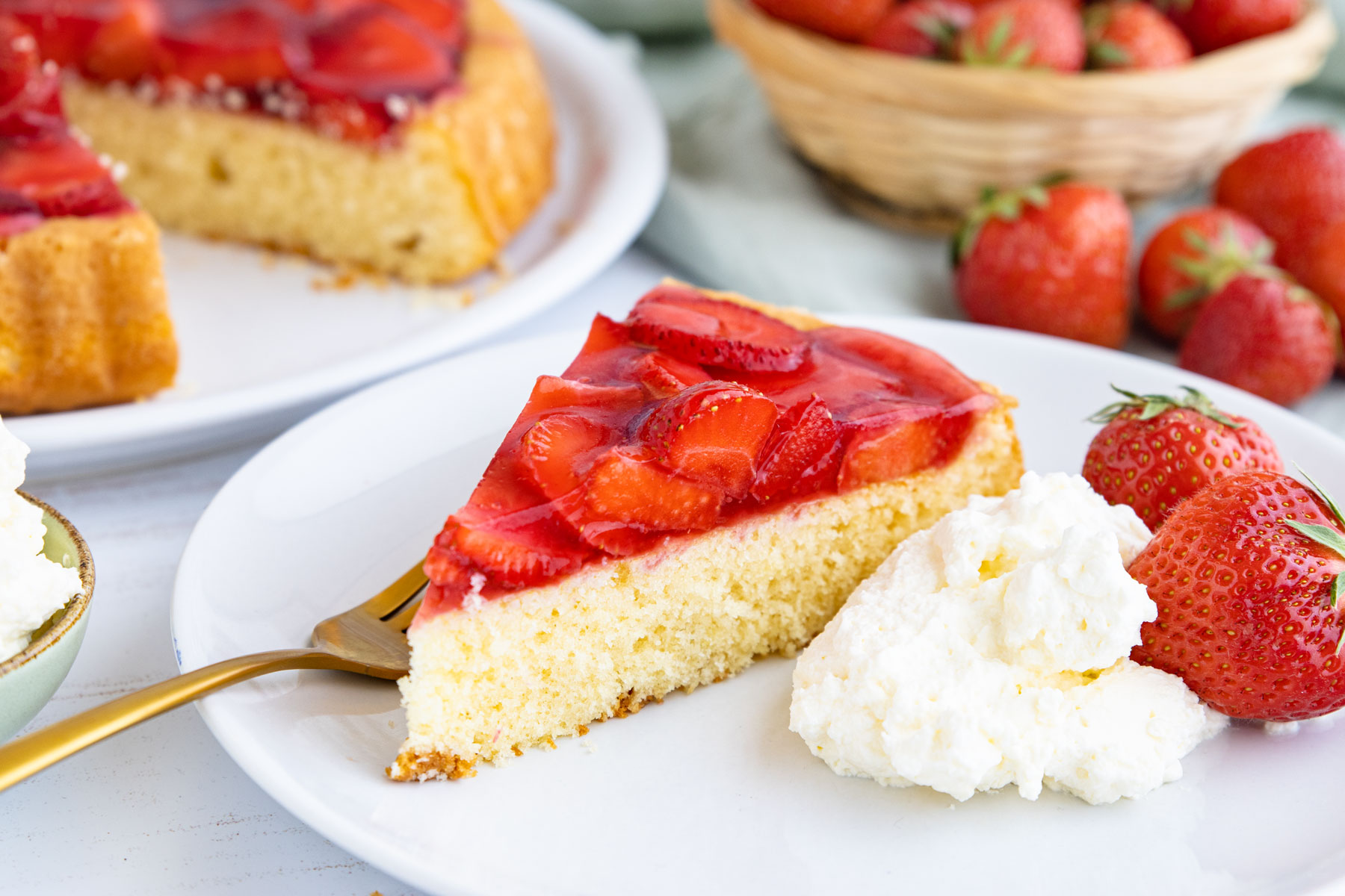 Schneller Erdbeerkuchen