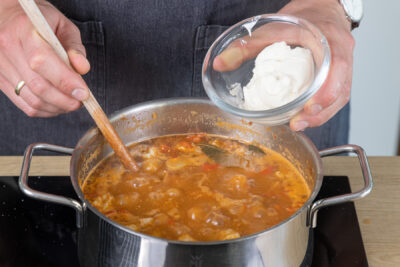 Creme fraiche unterrühren