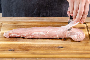 Schweinefilet parieren