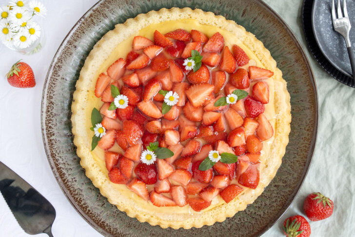 Veganen Erdbeerkuchen