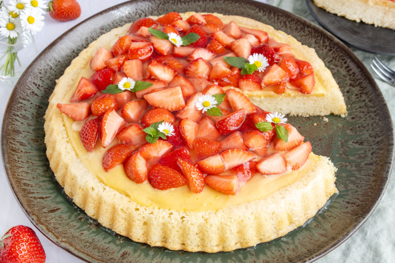 Veganen Erdbeerkuchen