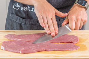Fleisch plattieren