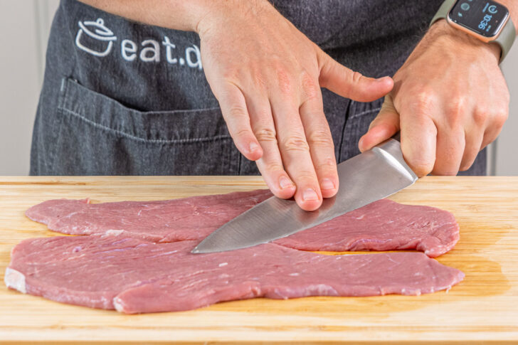 Fleisch plattieren