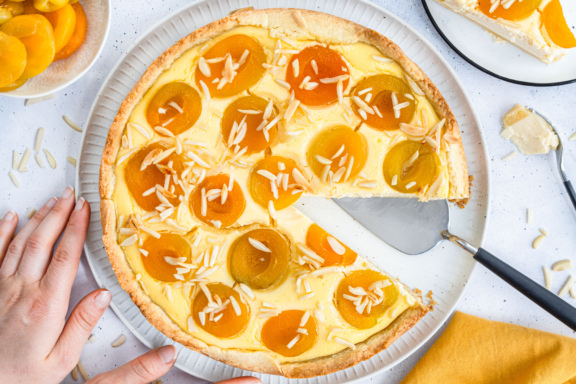 Aprikosenkuchen mit Quark