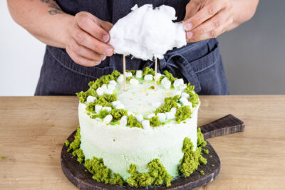 Zuckerwatte Wolke anbringen