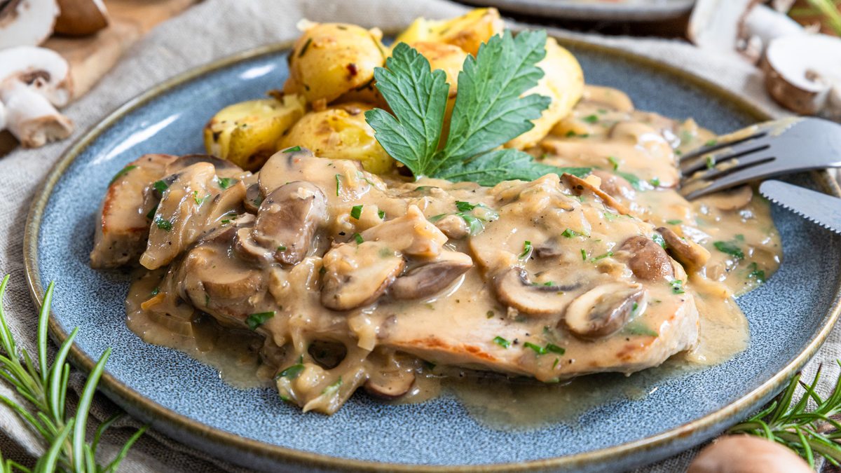 Champignon-Rahm-Schnitzel