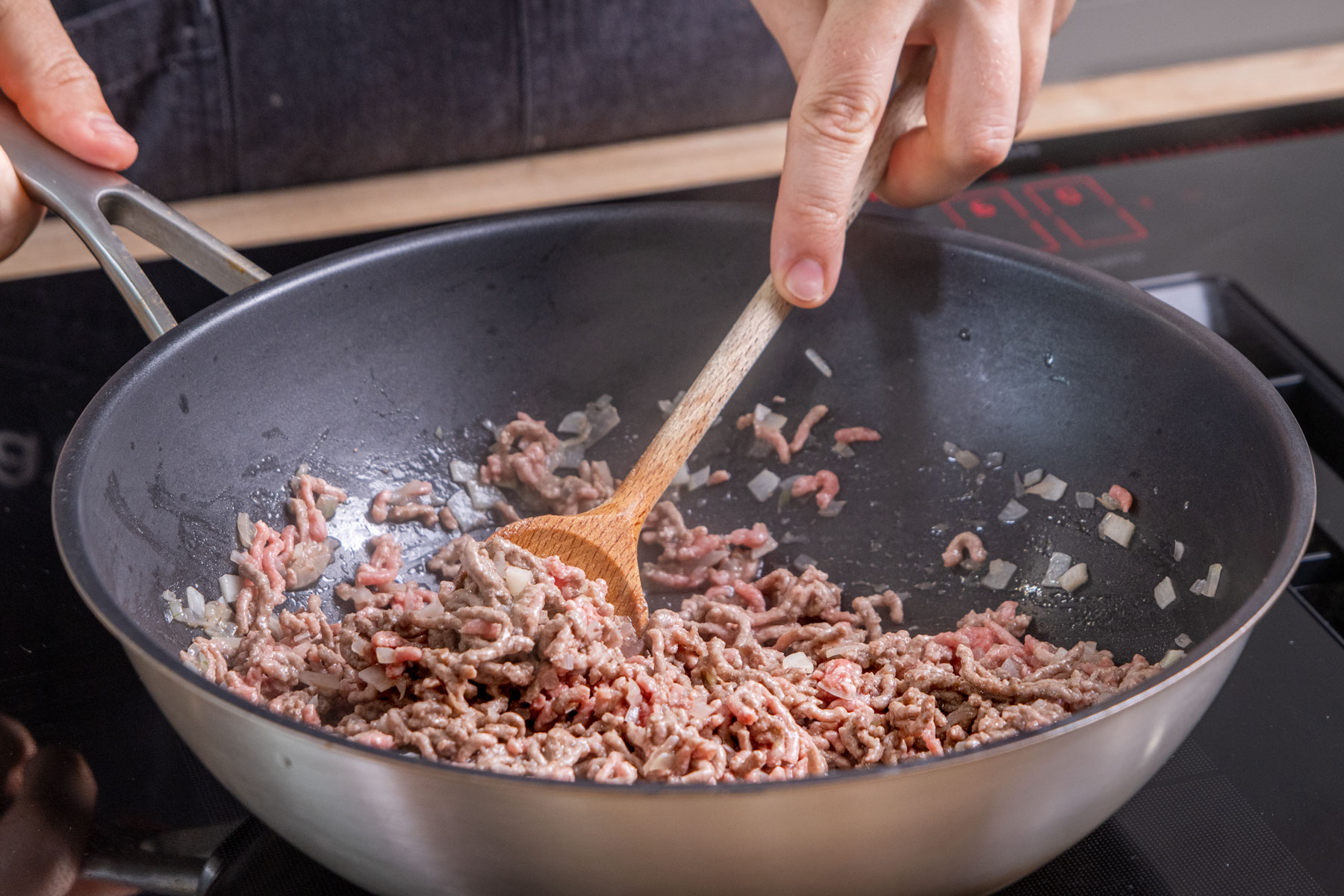 Hackfleisch braten