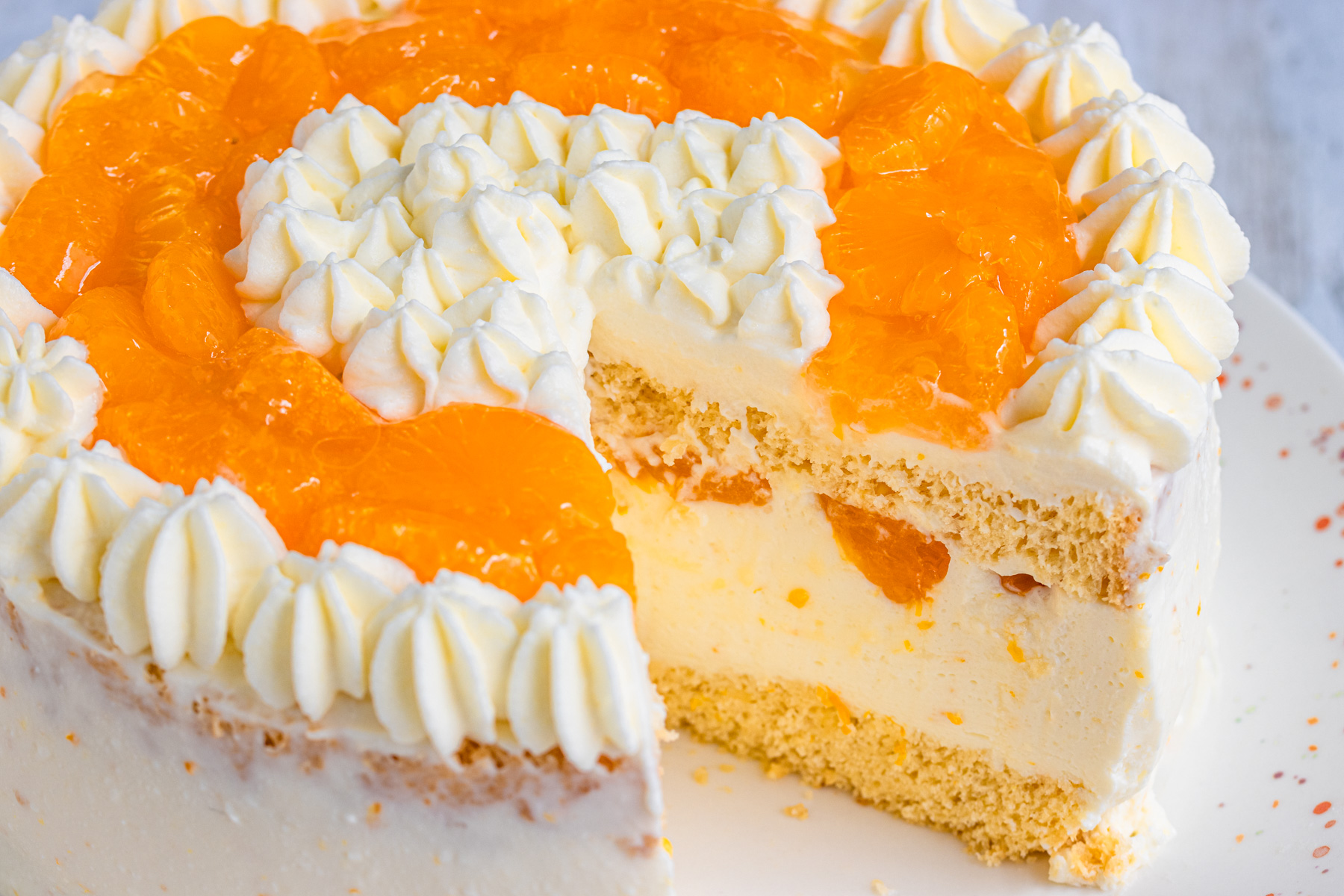 Käse-Sahne-Torte mit Mandarinen