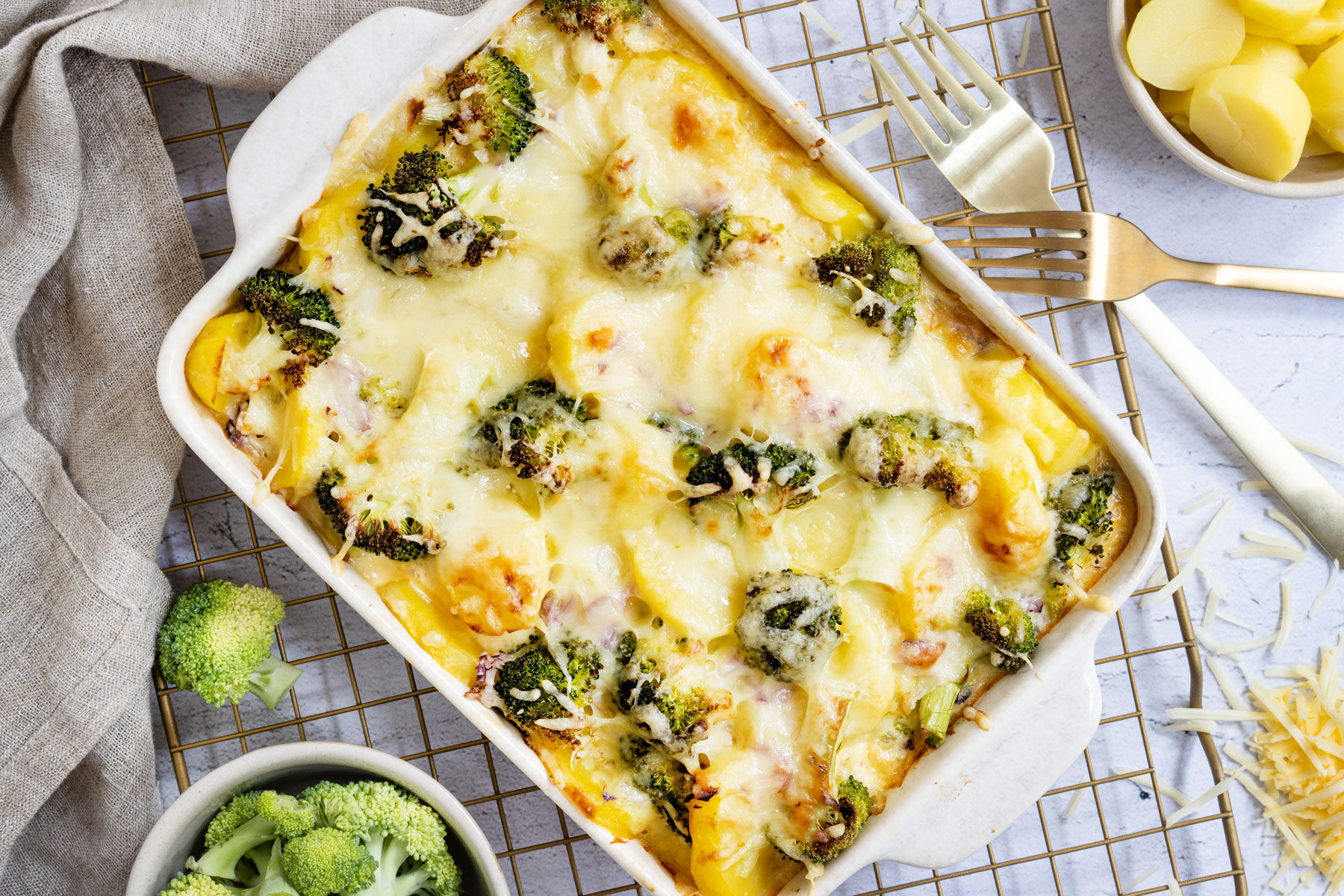 Kartoffelgratin mit Brokkoli