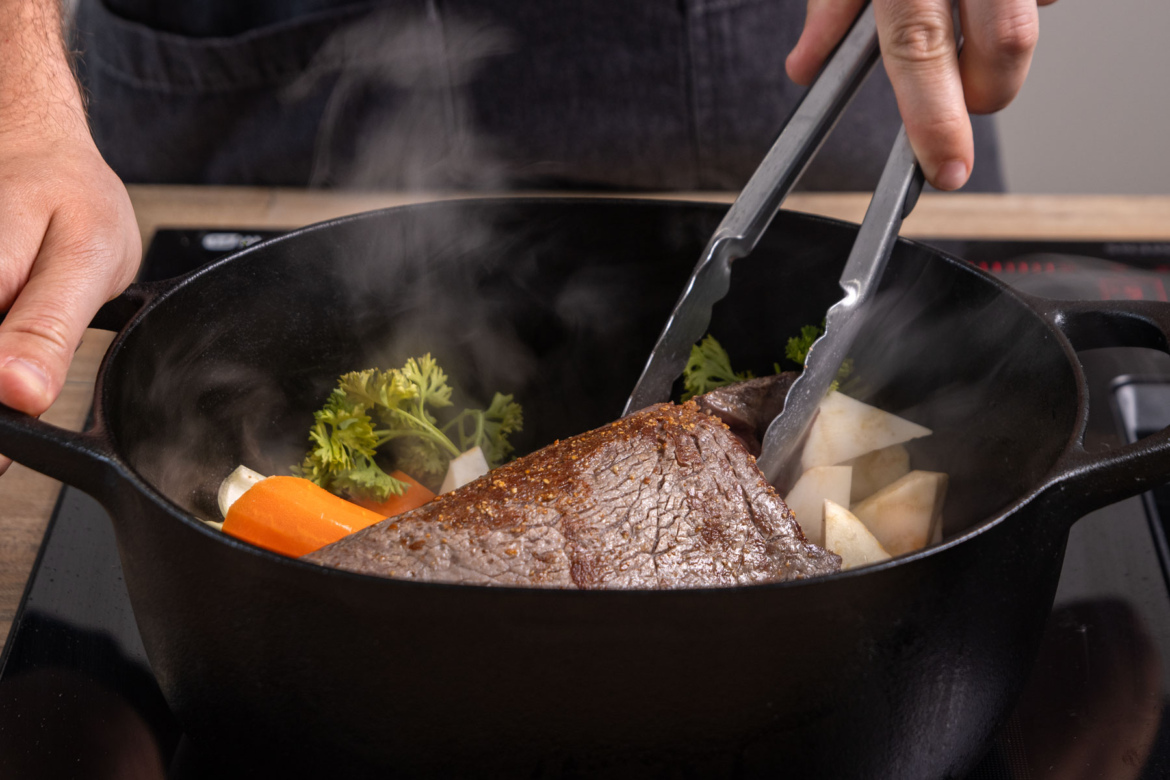 Rinderschmorbraten mit Rotwein | Rezept
