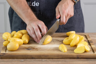 Kartoffeln halbieren
