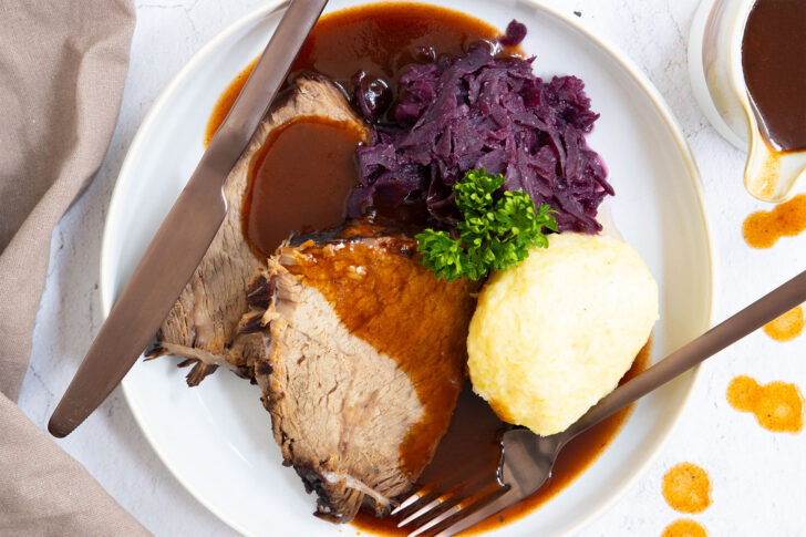 Sauerbraten aus dem Schnellkochtopf.