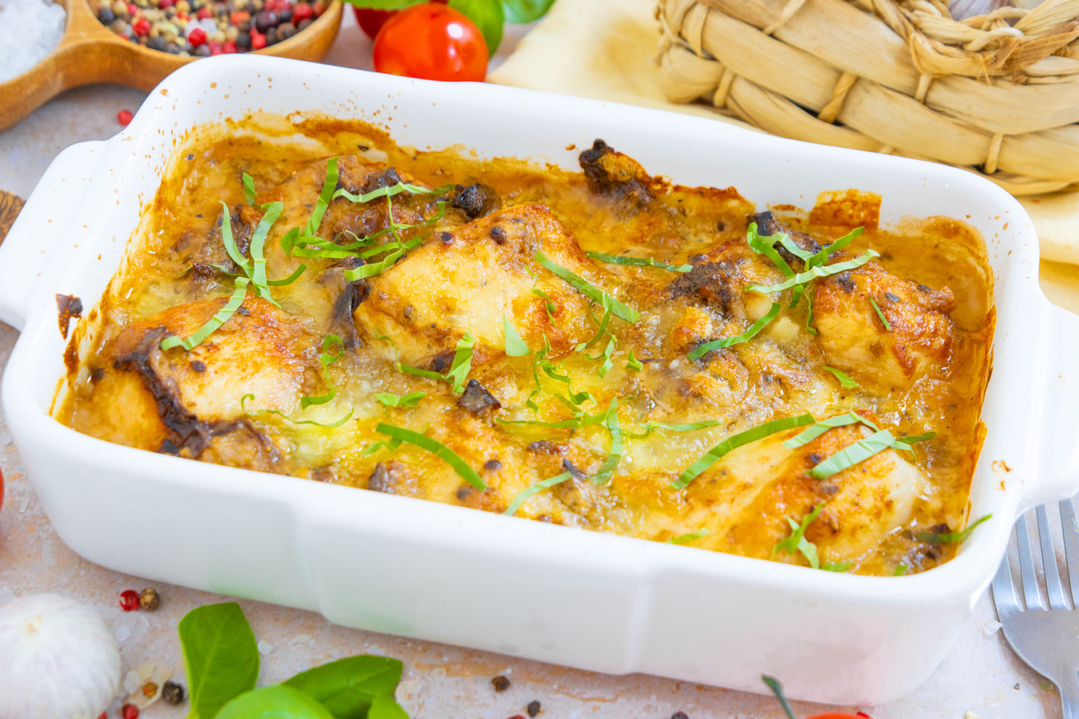 hähnchen mit mozzarella und tomaten