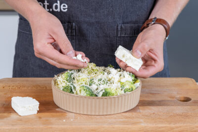 Kartoffel-Brokkoli-Gratin mit Feta überbacken
