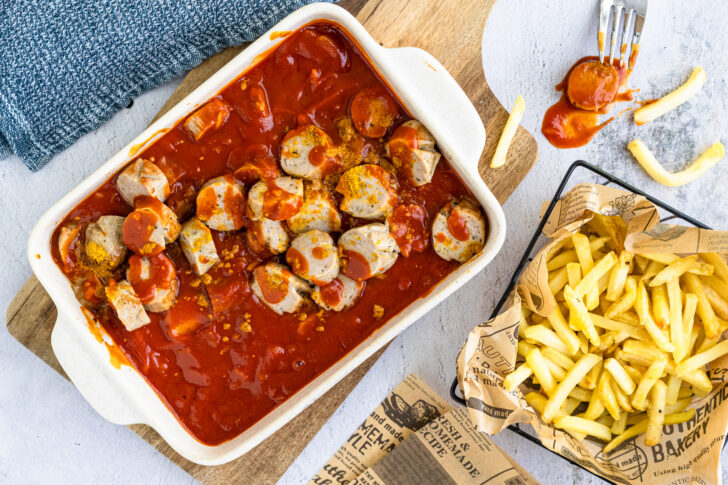 Currywurst im Backofen